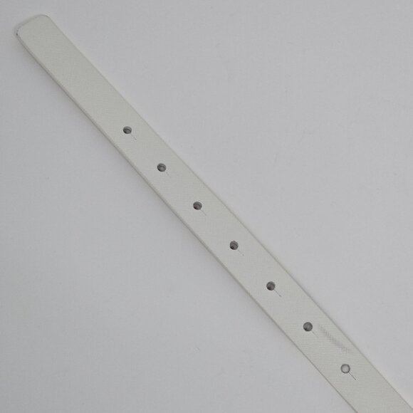 Kate Spade Leather Slim White Belt with Glitter Spade Buckle, Small - Picture 10 of 15